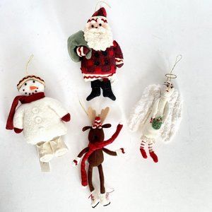 2002 Hallmark Crown Santa & His Sweetest Friends Keepsake Ornaments Set of 4